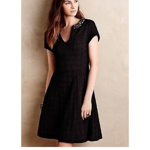 Nanette Lepore Black Dress, Beaded Collar Size 00P